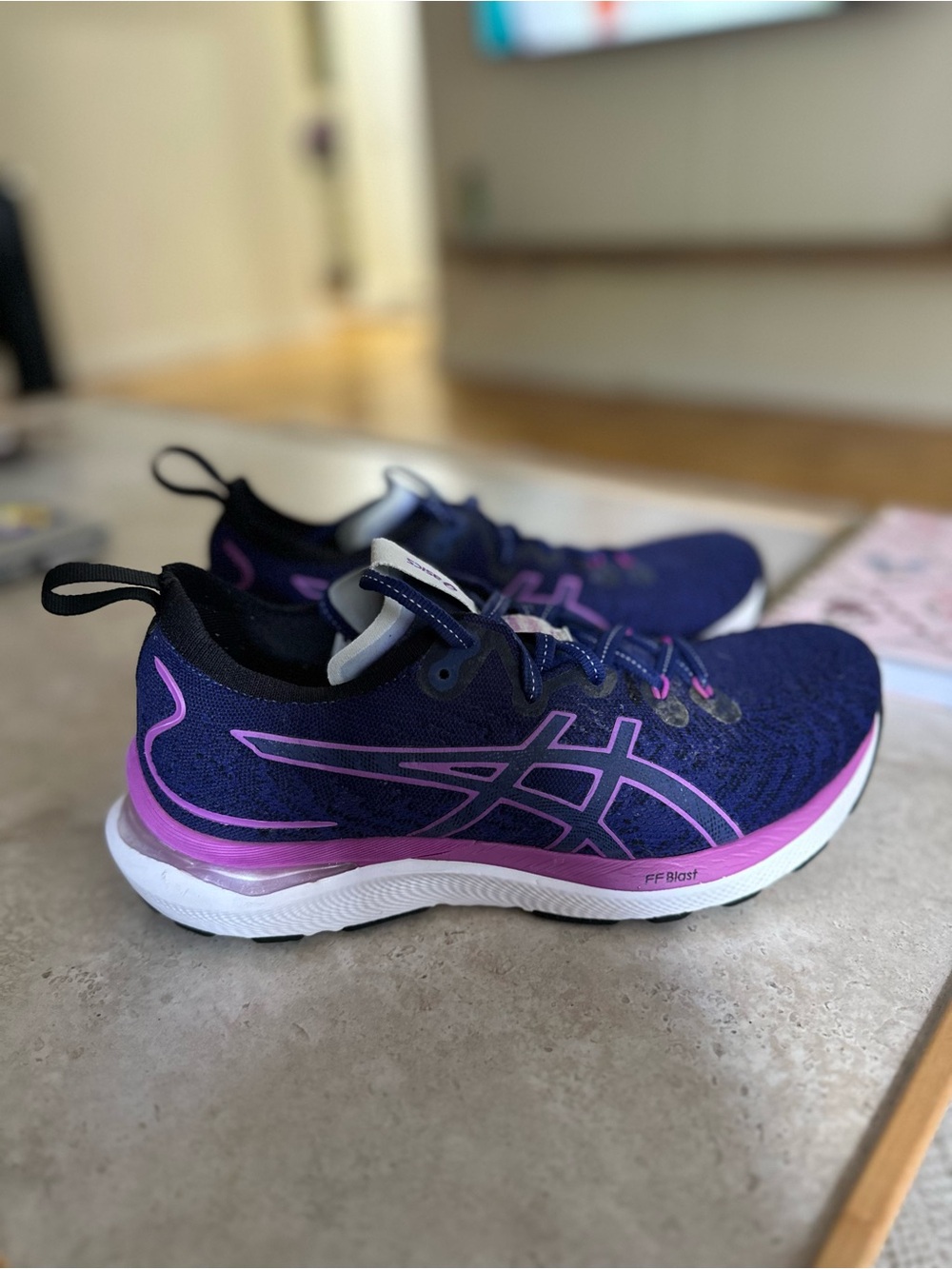 ASICS Women's Navy and Purple Running Shoes
